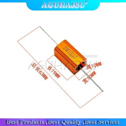 2pcs 5W Aluminum Power Metal Shell Case Wirewound Resistor 0.1 ~ 10K 0.33 0.5 1 2 5 6 8 10 20 50 100 120 200 300 1K 5K 10K ohm