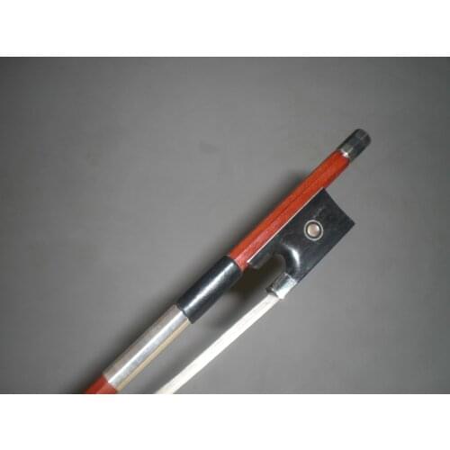 2 PCs Brazil Wood Violin Bow 4/4 Ebony Frog Octagonal Bow White Horse Hair