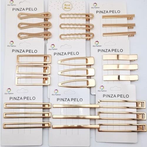 5PC/set Hairpin Metal Hollow Duck Beak Clip DIY Hair Accessories High Quality Gold Snap Hair Clips for Hair Women Wholesale