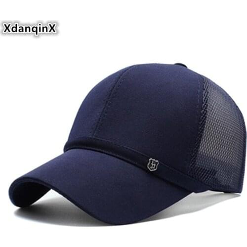 XdanqinX Adult Mens Mesh Hat Breathable Baseball Cap 2019 New Adjustable Head Circumference Size Casual Fashion Mesh Sports Cap