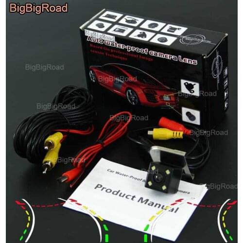 BigBigRoad Car Intelligent Dynamic Track Rear View Camera Backup Reverse Camera For ford escort 2015 focus 2012 2013 2014