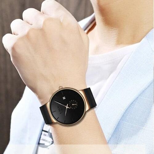 Mens Watch Luxury Brand Mens Stainless Steel Men Wrist Military 30M Waterproof Date Quartz Wristwatches Montre Homme For Women