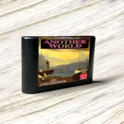 Another World - EUR Label Flashkit MD Electroless Gold PCB Card for Sega Genesis Megadrive Video Game Console