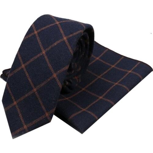 WOOL Neck Ties for Men Plaid Pocket square Handkerchief Handkerchiefs Men cotton 2020 Fashion accessories