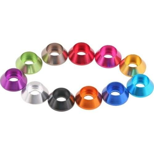 M3/M4 Color aluminum alloy washer cup head cylindrical head hex bolt washer screw gasket RC toy mountain bike accessories washer