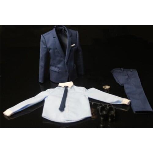 HB003 1/6 Gentleman Suit Business Clothes Set with Tie Mens Suit set For 12" inch Male Action Figure Dolls