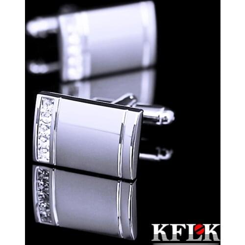 KFLK Luxury 2020 NEW HOT shirt cufflinks for mens gifts Brand cuff buttons Crystal cuff links High Quality Jewelry