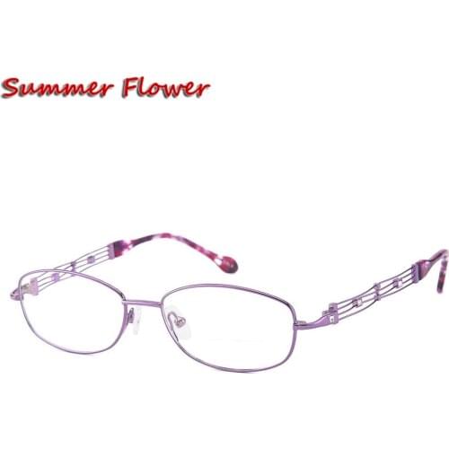 Chashma Brand Designer Female Frame Lentes Opticos Gafas Quality Alloy Light Eyeglasses Women Full Frames Eyeglass