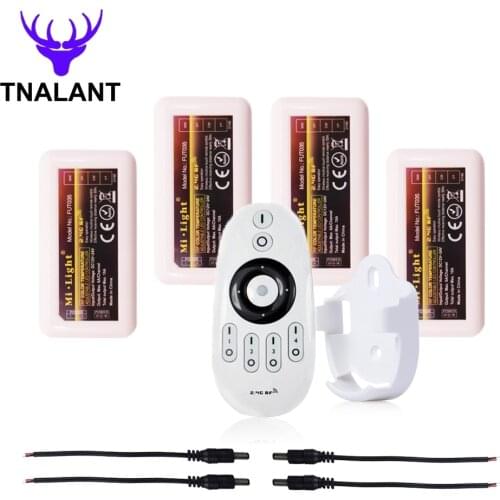 Milight Remote FUT007 LED Controller 2.4G RF Wireless 4-Zone Dimmer FUT035 For Color Temperature Adjustable CCT WW/CW Led Strip