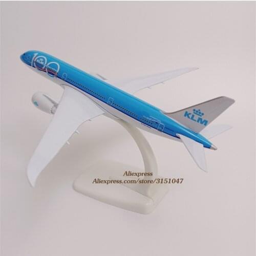20cm Netherlands Air KLM 100 Boeing 787 B787-9 Airlines Plane Model Alloy Metal Diecast Model Airplane Aircraft Airways Gift