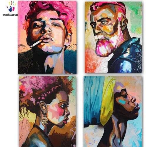 DIY colorings pictures by numbers with colors Abstract characters painting drawing painting by numbers framed Home