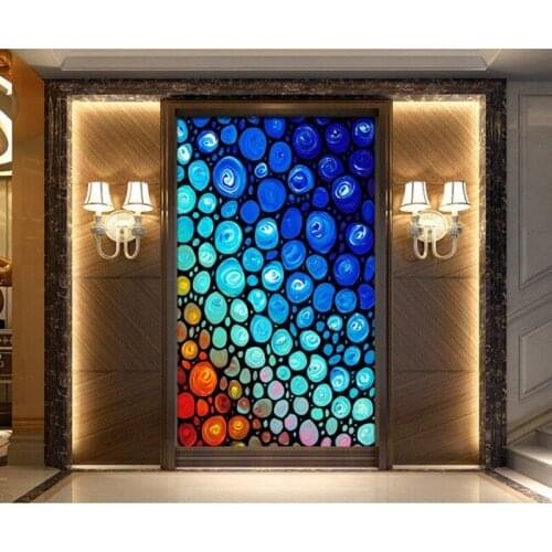 Custom 3D large mural,colorful abstract circle rainbow oil painting papel de parede ,living room TV wall bedroom wallpaper