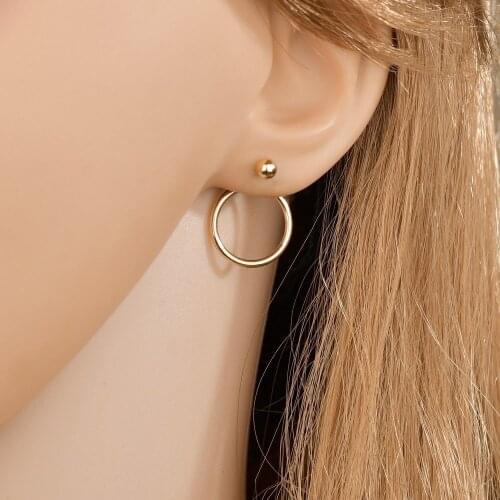 Wholesale Punk Big Size Hoop Earrings Brincos Trendy Party Exaggerated Gold Silver Round Circle Earrings for Women Jewelry 50prs