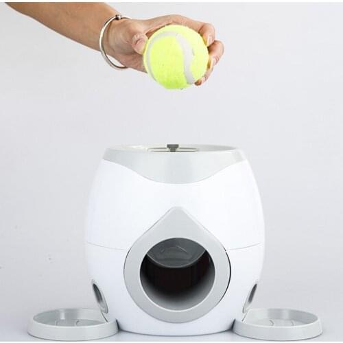Pet Ball Launcher Toy Dog Tennis Food Reward Machine Thrower Interactive Treatment Slow Feeder Toy Suitable For Cats And MJ72810