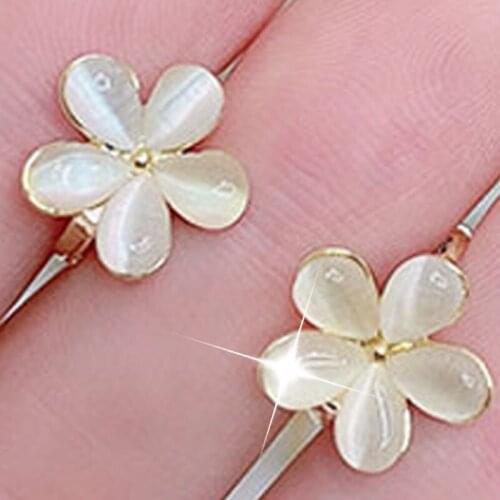 Romantic Charm Tiny Earrings Cute Exquisite Flower Style Earrings Minimalist Earring For Women Daily Fashion Bijoux Jewelry Gift