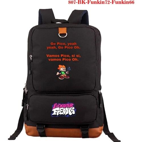 Men High Quality Large Capacity Backpack Friday Night Funkin Print Backpack Shoulder Bag Sac A Dos Travel Mochila Teen Schoolbag