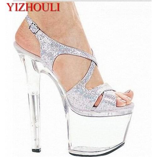 Colorful Sequins Women Summer Shoes Sandals High Heels Dress Party Shoes for Party Wedding Dance Shoes