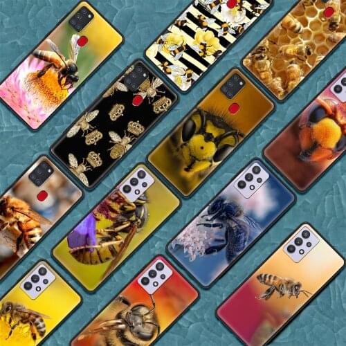 Animal Bees Silicone Soft Case for Samsung Galaxy A21S A12 A32 5G A51 A71 A41 A31 A11 A02S Luxury Phone Cover Coque