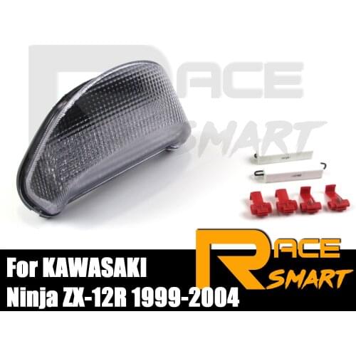 1Set Motorcycle LED Turn Signals Brake Tail Light Taillight For KAWASAKI ZX-12R 1999 2000 2001 2002 2003 2004 ZX12R ZX 12R Clear