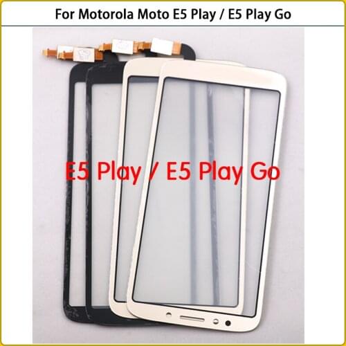 New TouchScreen For Motorola Moto E5 Play XT1920 XT1921 / E5 Play Go Touch Screen Panel Digitizer Sensor Front Glass Black