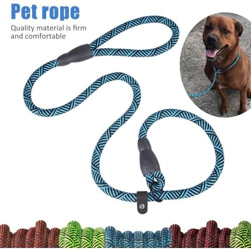 117cm Durable Large Dog Leash Golden Retriever Medium Big Dog Collar Leashes Strong Lead Rope For Labrador Husky Rottweiler