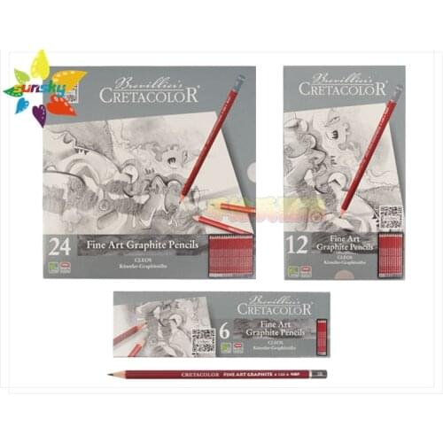 6/12/24 PCS Cretacolor CLEOS series Sketch pencil suit Fine Art High quality graphite pencil set professional art supplies