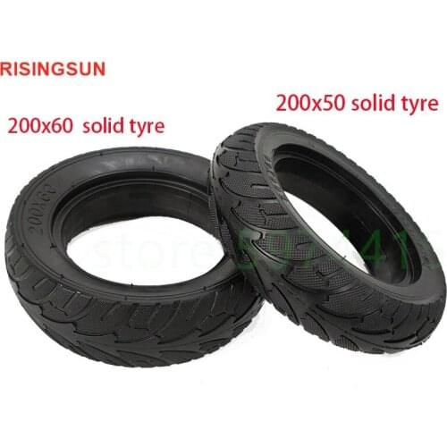 8 Inch Electric Scooter 200x60/50 Solid Tire Folding Scooter Motor Wheel Widening Explosion-proof Wear-resistant Tyre