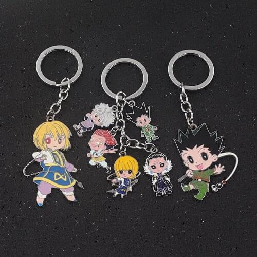 Anime HUNTER x HUNTER Keychain Cosplay Killua Zoldyck Kurapika Key Chains Pendant Keyring Holder Gift for Women Men Jewelry