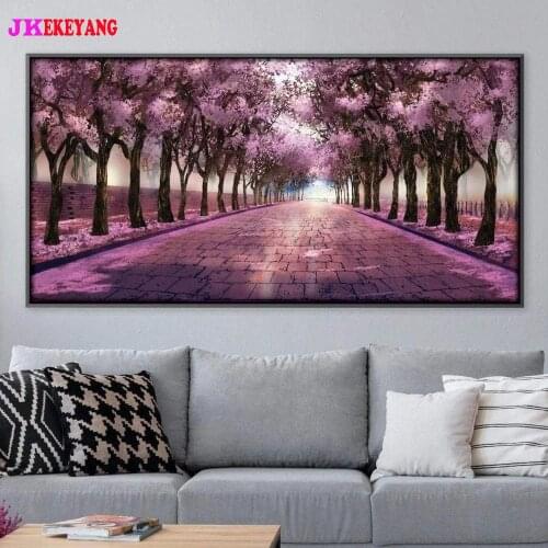 Large 5D Diy diamond painting Cherry blossoms Diamond Mosaic Rhinestone Embroidery cross stitch Y4546