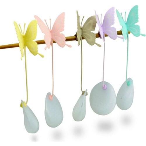 Tea Infuser Filter Strainer Butterfly Shaped Strainer Silicone Tea Bag Holder Reuseable Food Safe Filter Kitchen Accessories