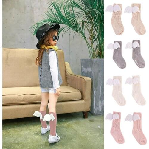 PUDCOCO Angels Wing Baby Toddler Infant Kid Cotton Warm Socks Stockings Knee Tight 0-4Y Support wholesale
