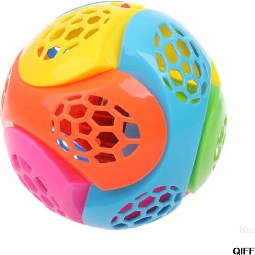 Puzzle Jumping Flashing Bouncing Ball Dancing Ball LED Light Music Kids Toy Assemble Blocks Hxx