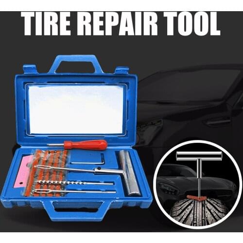 Car Tubeless Tyre Tire Repair Tool Puncture Repair Plug Repairing Kit Needle Patch Fix Tools
