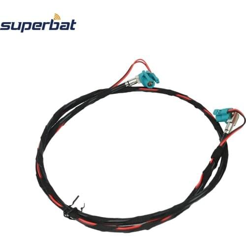 Superbat for BMW F10 F15 F20 F25 F30 Fakra Z HSD Jack Right Angle NBT Video Decar 535 Cable 100cm
