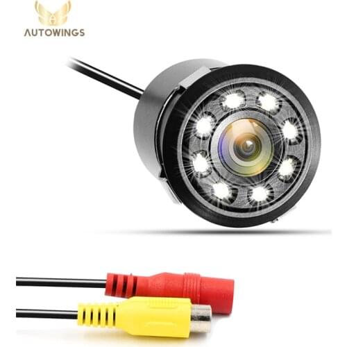 18.5mm Drill Hole Style Car Parking Backup Reverse Rear View Camera LED Night Vision 170 Degree Mini Waterproof Color CCD Image