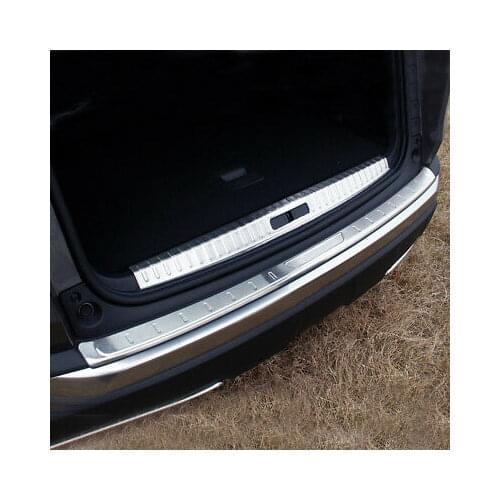 Outer + Inner Rear Sill Bumper Cover Plate 2pcs For Peugeot 3008 GT 2016 - 2019