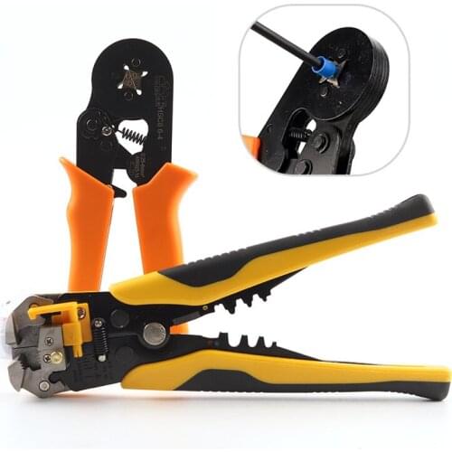 Tubular Terminal Crimping Tools Mini Electrical Pliers HSC8 6-4/HSC8 6-6Multifunctional Stripping Tool Crimping Tool High Quali