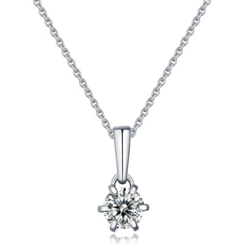 Moissanite Pendant Necklaces Excellent Cut One 1ct D Color VVS1 Pure White Wedding Party For Women With National Certificate