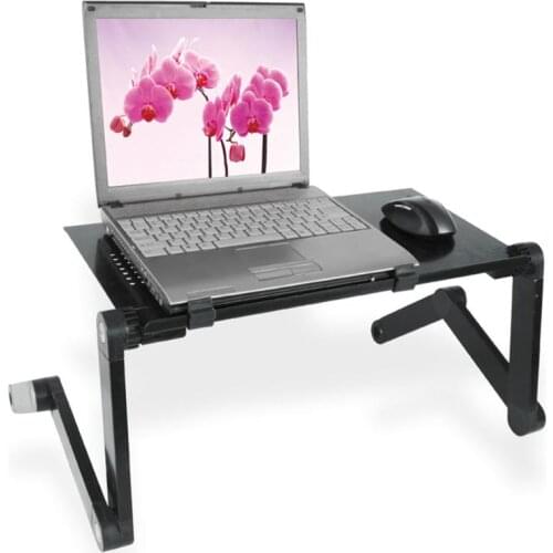 ALLOYSEED Portable Adjustable Notebook Stand 360 degrees Laptop Desk Aluminum Alloy Folding Table Laptop Desk for 17'' computer