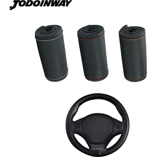 Hand-stitched DIY Braid car styling steering wheel cover For bmw 3 f10 M5 f30 F31 F32 F34 F36 520i 528i 730Li 740Li 750Li