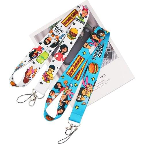 Ransitute R1119 Cartoon Icons Style Anime Lovers Key Chain Lanyard Neck Strap for USB Badge Holder DIY Hang Rope