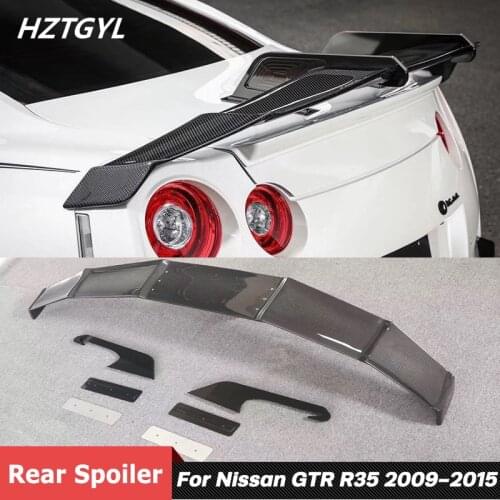 S Style Carbon Fiber Material Rear Wing Trunk Spoiler For Nissan GTR R35 Car Tuning 2009-2015