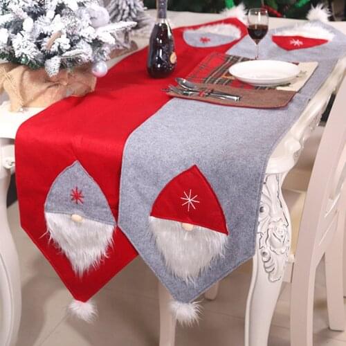 Modern Table Runner Christmas Decoration and Accessory Track On The Table Setting Placemats New Year Party Dining Room Kitchen