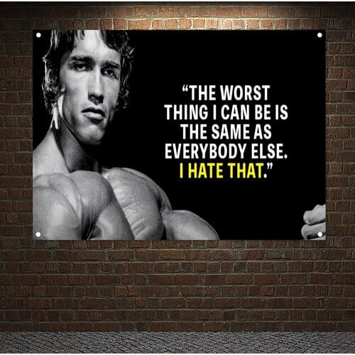 Stadium Gym Decor Fitness Workout Mural Canvas Painting Wall Art Muscular Hunk Poster Wallpapers Man Body Building Banner Flag