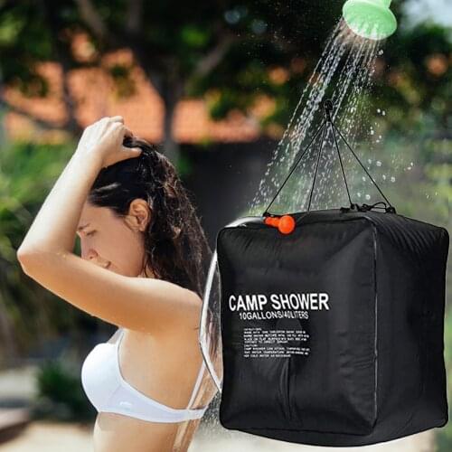 20/40L Shower Bag Portable Folding Solar Heated Waterproof Outdoor Camping Travel Hiking Hand Water Bags For Shower Bathe