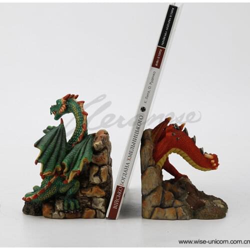 CREATIVE DRAGON BOOKENDS ART SCULPTURE DRAGON ANIMAL FIGURINE RESIN CRAFTS FIGURE STATUE HOME DECORATION BIRTHDAY GIFT R4952