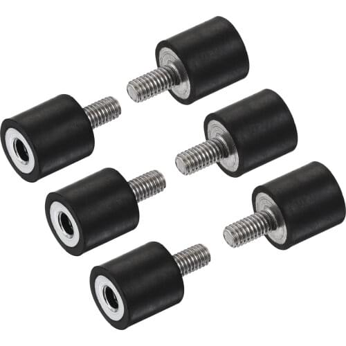 Uxcell M3 Rubber Mounts Male/Female Shock Absorber, D8mmxH8mm 6 Pcs