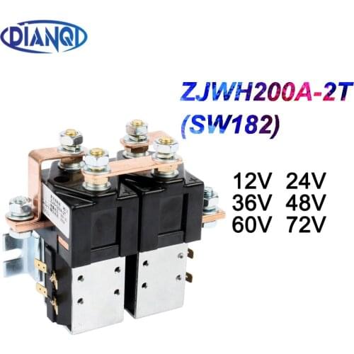 ZJWH200A-2T SW182 2NO2NC 12V 24V 36V 48V 60V 72V 200A DC Contactor for handling drawing motor forklift electromobile wehicle car