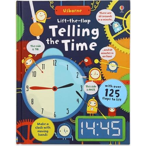 7-11 year 1 book/set Usborne Lift-the-Flap Telling the Time English Picture Book 3D book popular science scientific knowledge