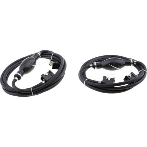 2 X Marine Outboard Boat Fuel Hose Line W/ Connector Primer Bulb For Yamaha